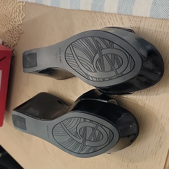 Nine West Arielo Black Sky Wedge Sandals - Picture 5 of 8